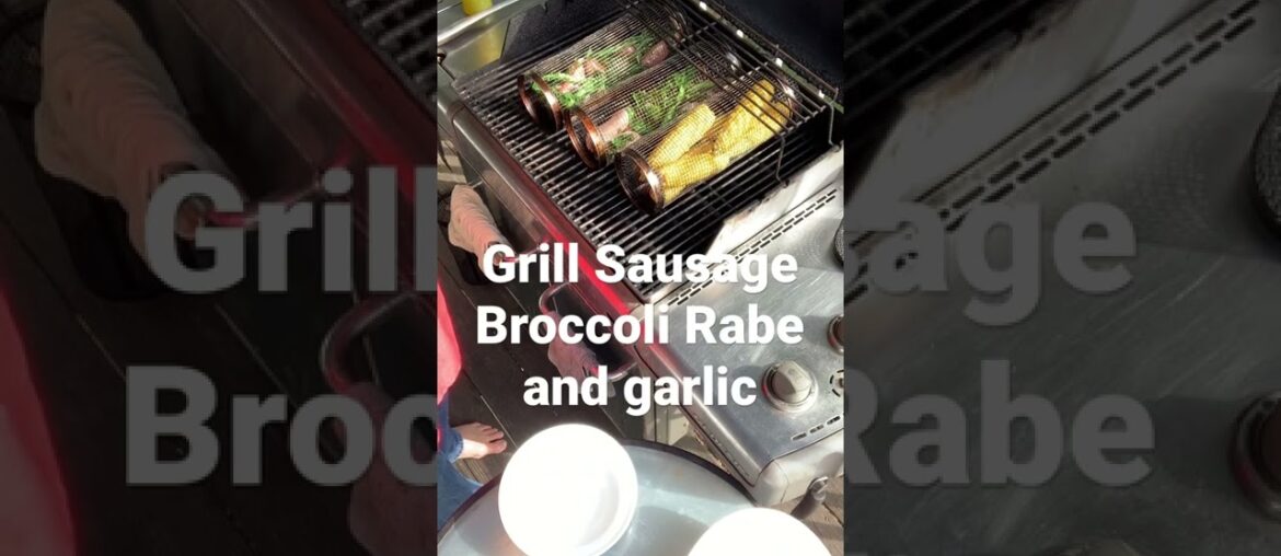 #Grill #Sausage #Broccoli Rabe and Garlic. Done in One the GRILLIE www.mygrillie.com #Grill #Sausage #Broccoli Rabe and Garlic. Done in One the GRILLIE www.mygrillie.com