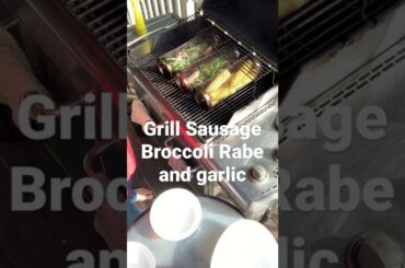 #Grill #Sausage #Broccoli Rabe and Garlic. Done in One the GRILLIE  www.mygrillie.com