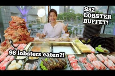 $82 LOBSTER BUFFET DESTROYED! | 98 Servings of Lobsters Eaten? | 100 Minutes Premium Seafood Buffet!