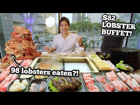 $82 LOBSTER BUFFET DESTROYED! | 98 Servings of Lobsters Eaten? | 100 Minutes Premium Seafood Buffet! $82 LOBSTER BUFFET DESTROYED! | 98 Servings of Lobsters Eaten? | 100 Minutes Premium Seafood Buffet!