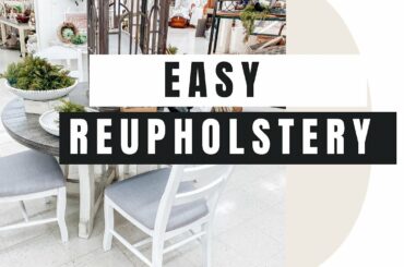 How to reupholster Dining Chairs the Easy way! DIY Dining chair Redo for beginners