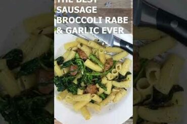 The Best #sausage #broccoli #rabe garlic ever! on the grill.