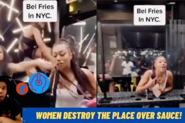 3 Women Destroy An NYC Restaurant After Getting Charged $1.75 For Extra Sauce BRUH!