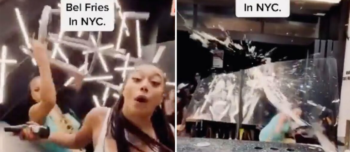 3 savage women destroyed Bel Fries in NYC over Sauce 3 savage women destroyed Bel Fries in NYC over Sauce