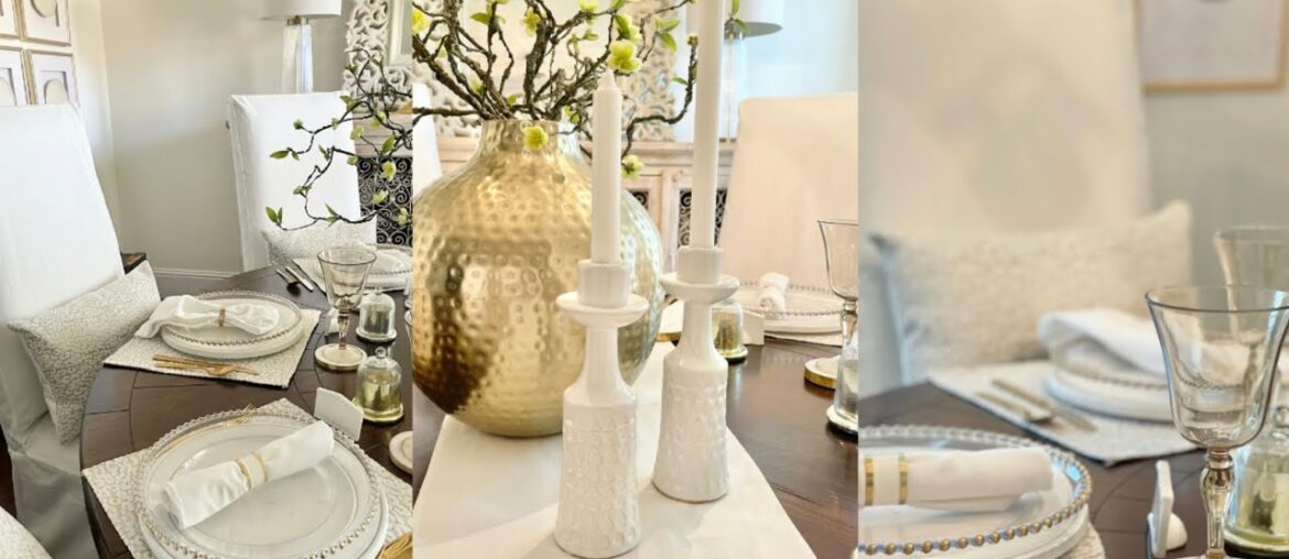 Decorate with me Summer Dining Room Makeover Tour |  5 ways to Elevate your Dining Room Decor