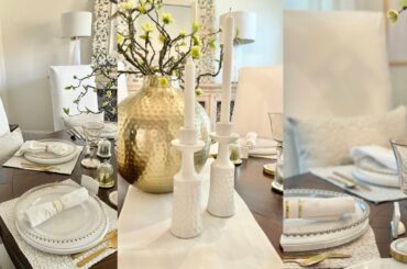 Decorate with me Summer Dining Room Makeover Tour |  5 ways to Elevate your Dining Room Decor