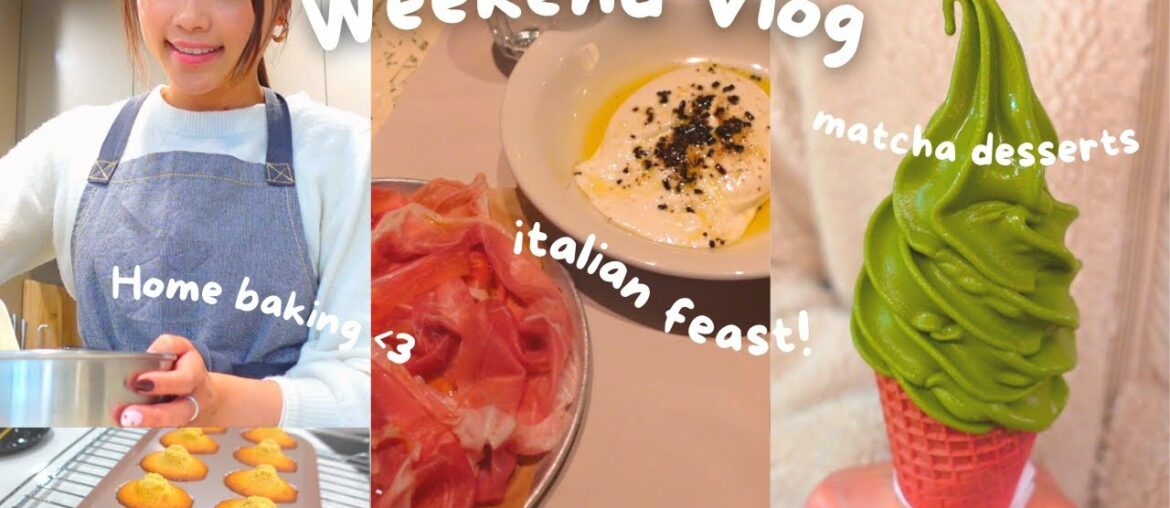 Weekend Vlog | Italian feast at Bar Totti's, Baking French Madeleines, Scone Toast, Home Cooking