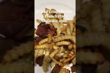 How to grill Crispy Bacon & French Fries #Shorts