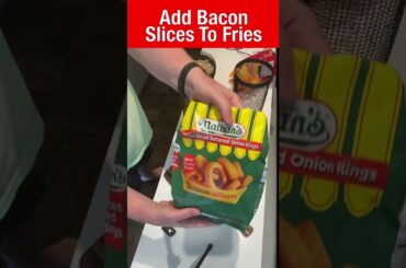 How To Grill French Fries Onion Rings Bacon BBQ Recipe #Shorts