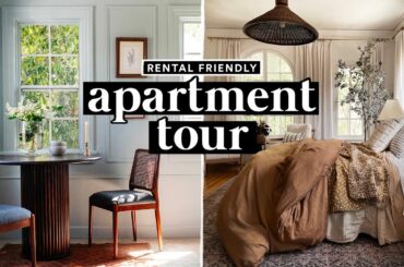FULL APARTMENT TOUR (1920’s Renovated Rental) + Easy DIY Furniture & Organization Tips!