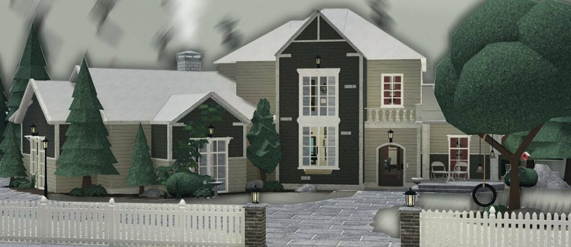 I BUILT A WINTER HOUSE in july... (bloxburg)