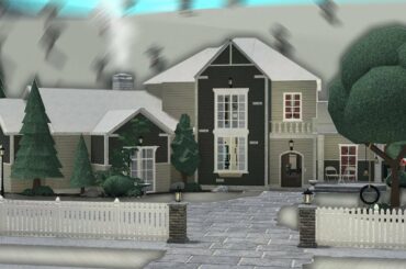 I BUILT A WINTER HOUSE in july... (bloxburg)