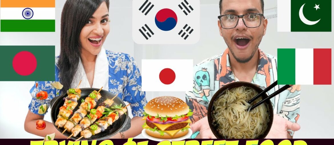 Trying $1 STREET Food From around the WORLD VS @Triggered Insaan