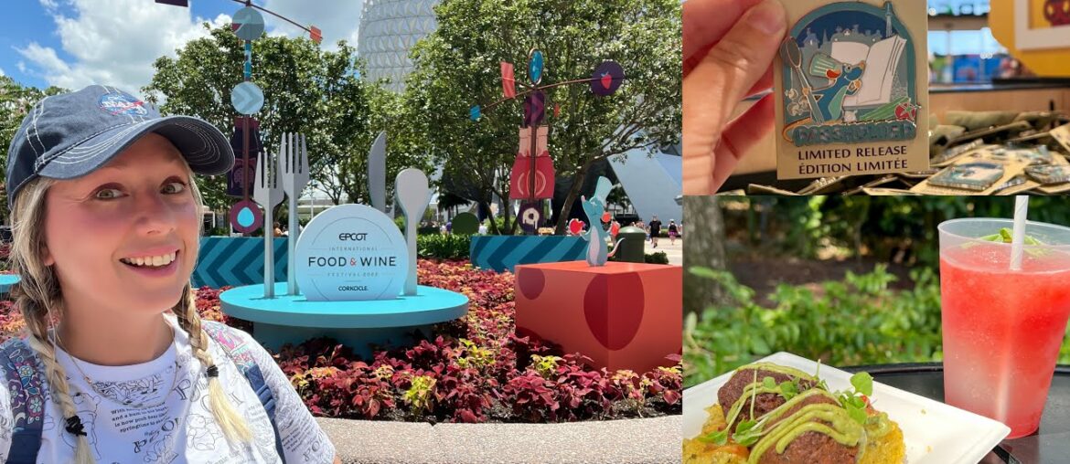 EPCOT Food & Wine Festival 2022 Trying ONLY New Foods + New Spaceship Earth Show & a Rocket Launch!