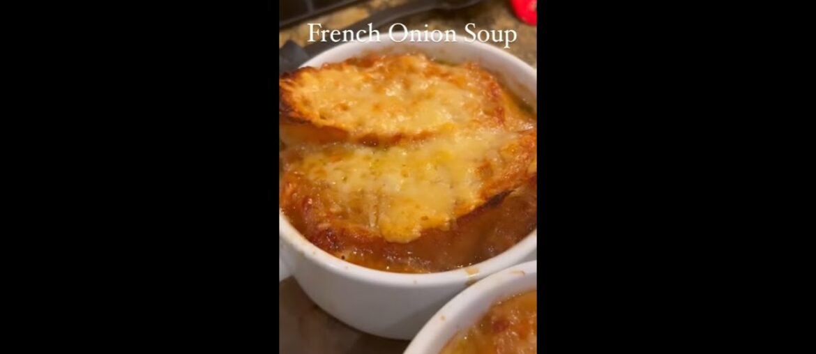 Homemade French Onion Soup Vegetarian Recipe #shorts #shortsvideo