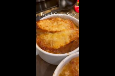 Homemade French Onion Soup Vegetarian Recipe #shorts #shortsvideo
