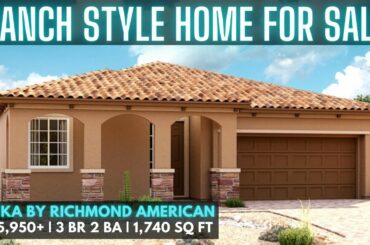 Las Vegas RANCH STYLE New Home for Sale | Anika by Richmond American | 3 BR 2 BA 1,740 SQ FT $536K+