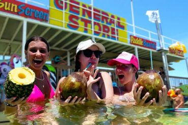 We buy Coconuts in the middle of the ocean!!! Crab Island Florida!!