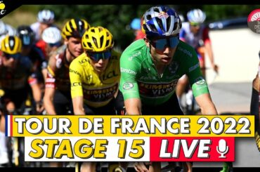 Tour de France 2022 Stage 15 LIVE COMMENTARY -  Will Wout van Aert Win in Carcassonne?