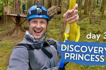 Discovery Princess Day 3: Ziplining in Ketchikan, Bistro Sur La Mer, and a Show in the Theater