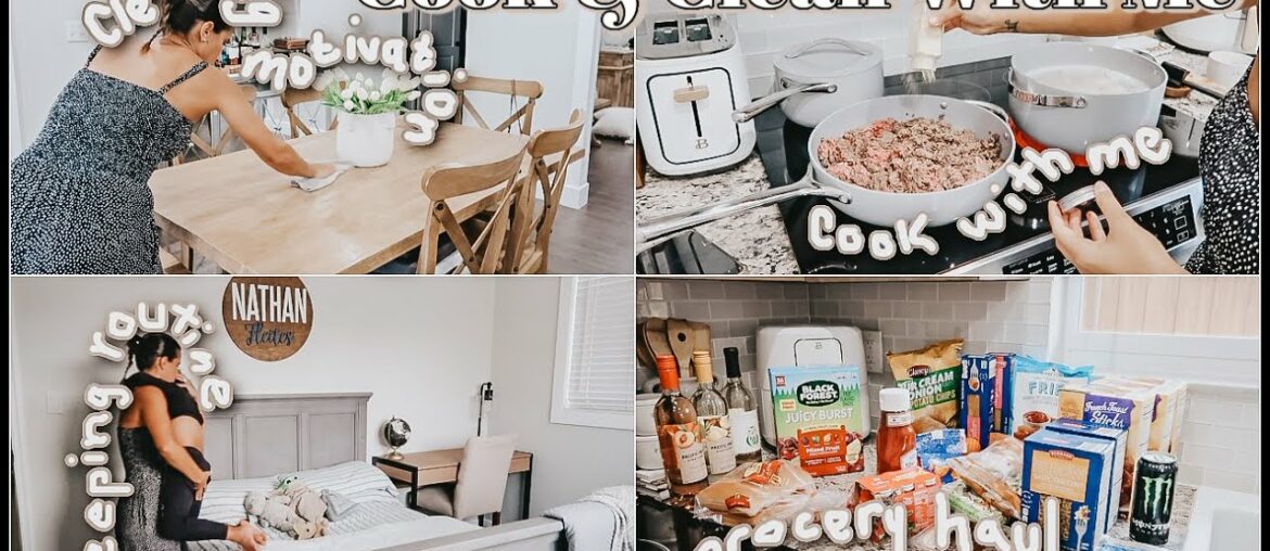 Night Time Cook & Clean With Me | SAHM | Homemaking Motivation