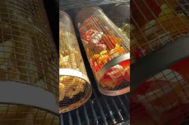 Grill French Fries, Brussel Sprouts, Asparagus & tomatoes, in the 4 Grillies!