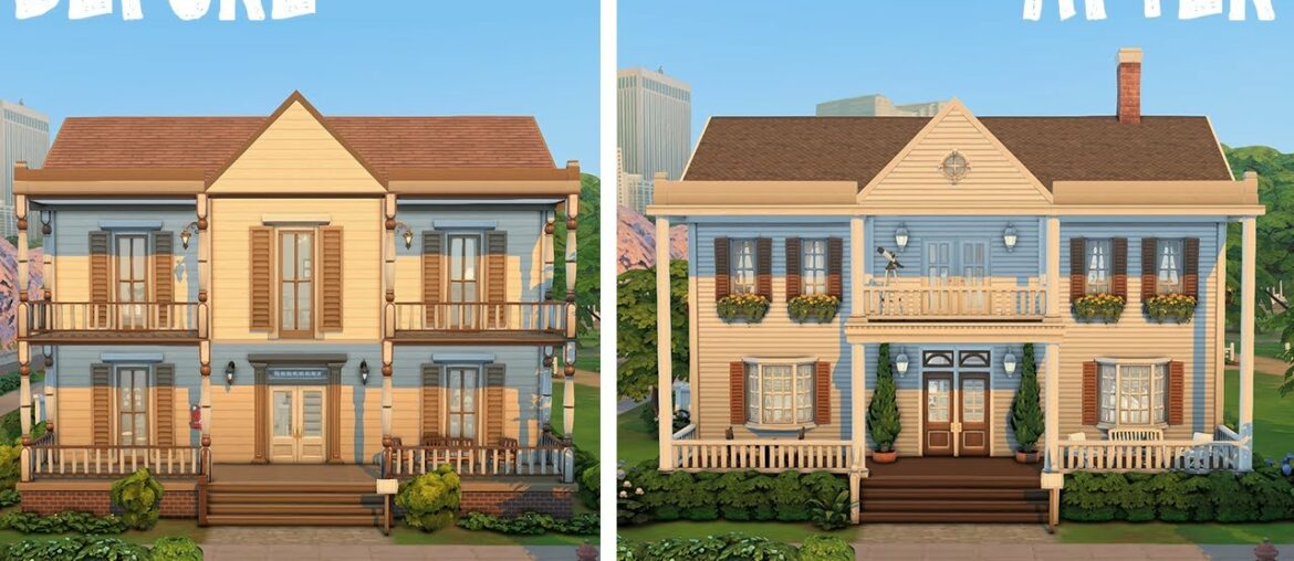 Brook Bungalow || Renovating Base Game || The Sims 4: Speed Build