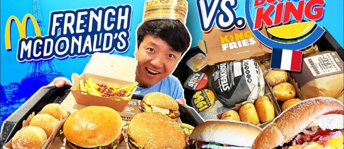 FRANCE FAST FOOD! McDonald's vs. Burger King TASTE TEST in Paris France FRANCE FAST FOOD! McDonald's vs. Burger King TASTE TEST in Paris France