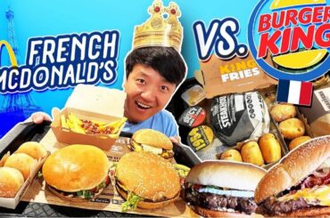 FRANCE FAST FOOD! McDonald's vs. Burger King TASTE TEST in Paris France