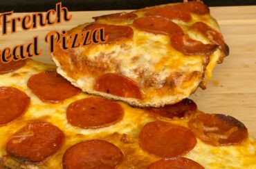 Quick and easy French bread pizza recipe #datboicancook #quickrecipe