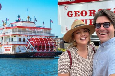 Iconic Savannah Riverboat Cruises Tour and Dining Review | Cargo Ships Closeup, Food, History & More
