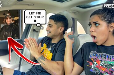 FLIRTING WITH DRIVE THRU EMPLOYEES IN FRONT OF MY GIRLFRIEND!! *BAD IDEA*