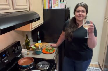 French omelette, an arugula side salad and La Marca prosecco