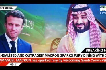'Scandalised and outraged' Macron sparks fury dining with Saudi prince in Paris
