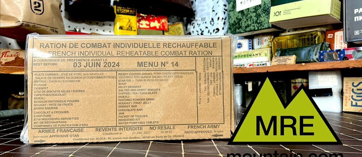 MRE REVIEW NEWEST 2024 French Army Ration RCIR Review Chicken Gizzards With Beef Ravioli