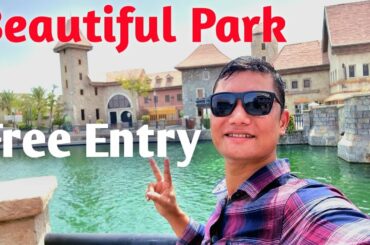 Beautiful Park Free Entry In Dubai | Riverland , French Village , India Gate And Peninsula Full Tour
