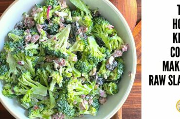 RAW BROCCOLI SALAD is the TOTALLY TASTY, SUPER COOL SOLUTION to a SCORCHING HOT DAY.