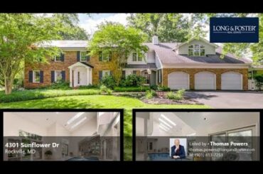 Sale: 4 Beds - 5 Baths - 6403 sq ft - Rockville - MD [$1,185,000] MLS #: MDMC2050876