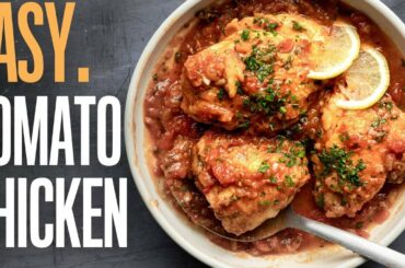 Humble but tasty sauté chicken in tomato sauce (Poulet a la tomate)