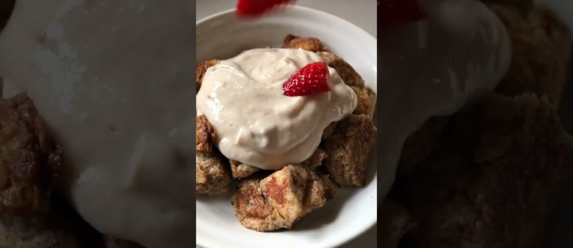 French Toast Bite Topped With Protein #shorts