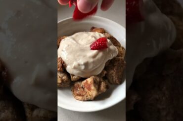 French Toast Bite Topped With Protein #shorts