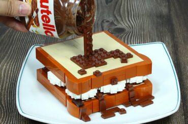 LEGO Breakfast: Nutella Banana French Toast - Lego Food Stop Motion Cooking ASMR