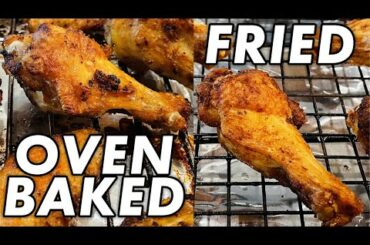Chicken Wing Battle: Oven-Baked vs Deep-Fried BONUS French Fries, Bleu Cheese, and Buffalo Sauce...