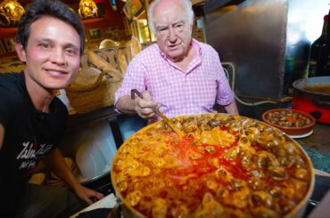 The Ultimate SPANISH FOOD TOUR in Madrid!! Tapas + Huge Dinner in Spain!!