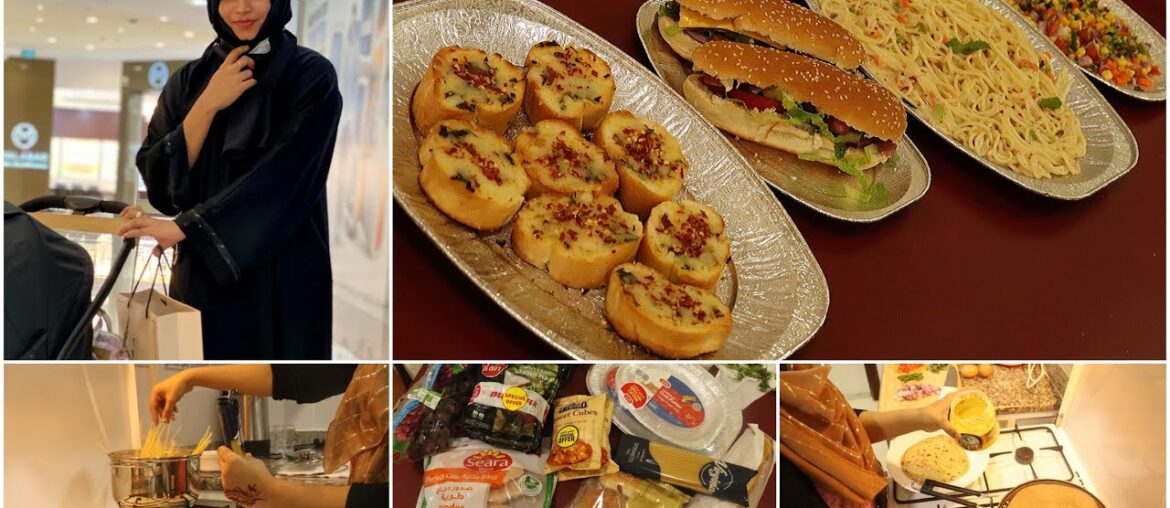 Quick dinner Party at home /French baguette/sausage roll sandwich / corn salad/ zulfia's recipes