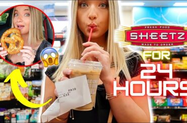 I Only Ate SHEETZ GAS STATION Food For 24 HOURS Challenge!