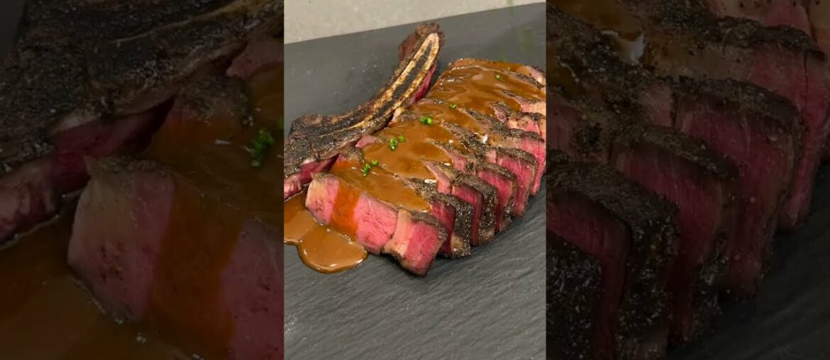 dry-aged ribeye steak + sauce au foie gras with @Chefboylee dry-aged ribeye steak + sauce au foie gras with @Chefboylee