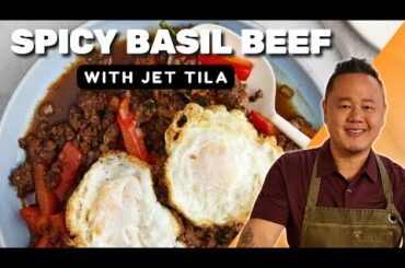 Jet Tila's Spicy Basil Beef | In the Kitchen with Jet Tila | Food Network