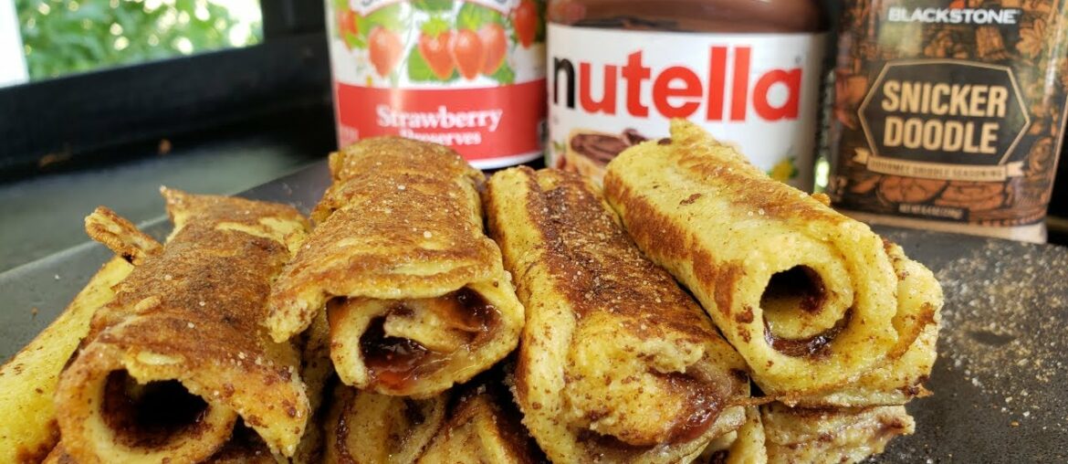 French Toast Roll Ups on the Blackstone Griddle French Toast Roll Ups on the Blackstone Griddle