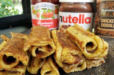 French Toast Roll Ups on the Blackstone Griddle